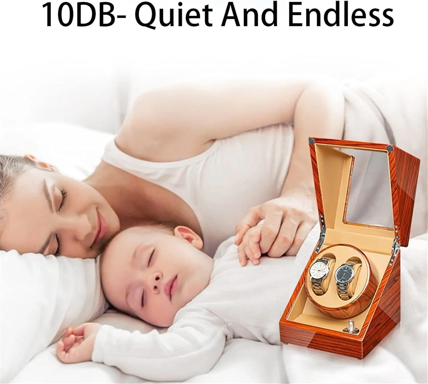 Withmotor Flexible Watch Pillow Wood Shell Piano Finish 4 Rotation Mode Setting Fit Lady And Man Watches4 6 nor workmanship definitively gait Watch Display Box Automatic Watch Winder Watch Display Case 