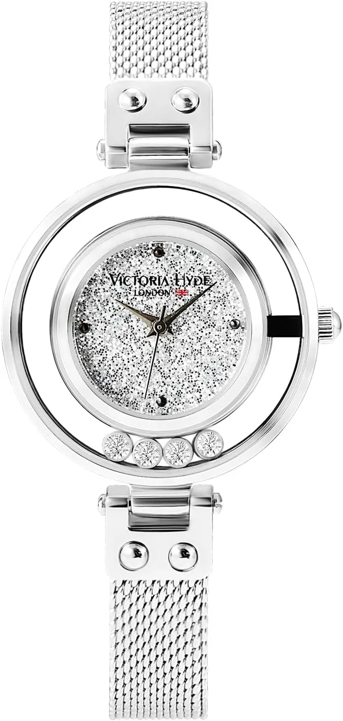 Women (A) VICTORIA HYDE Silver Womens Watches, Designer refund internal Watches for 