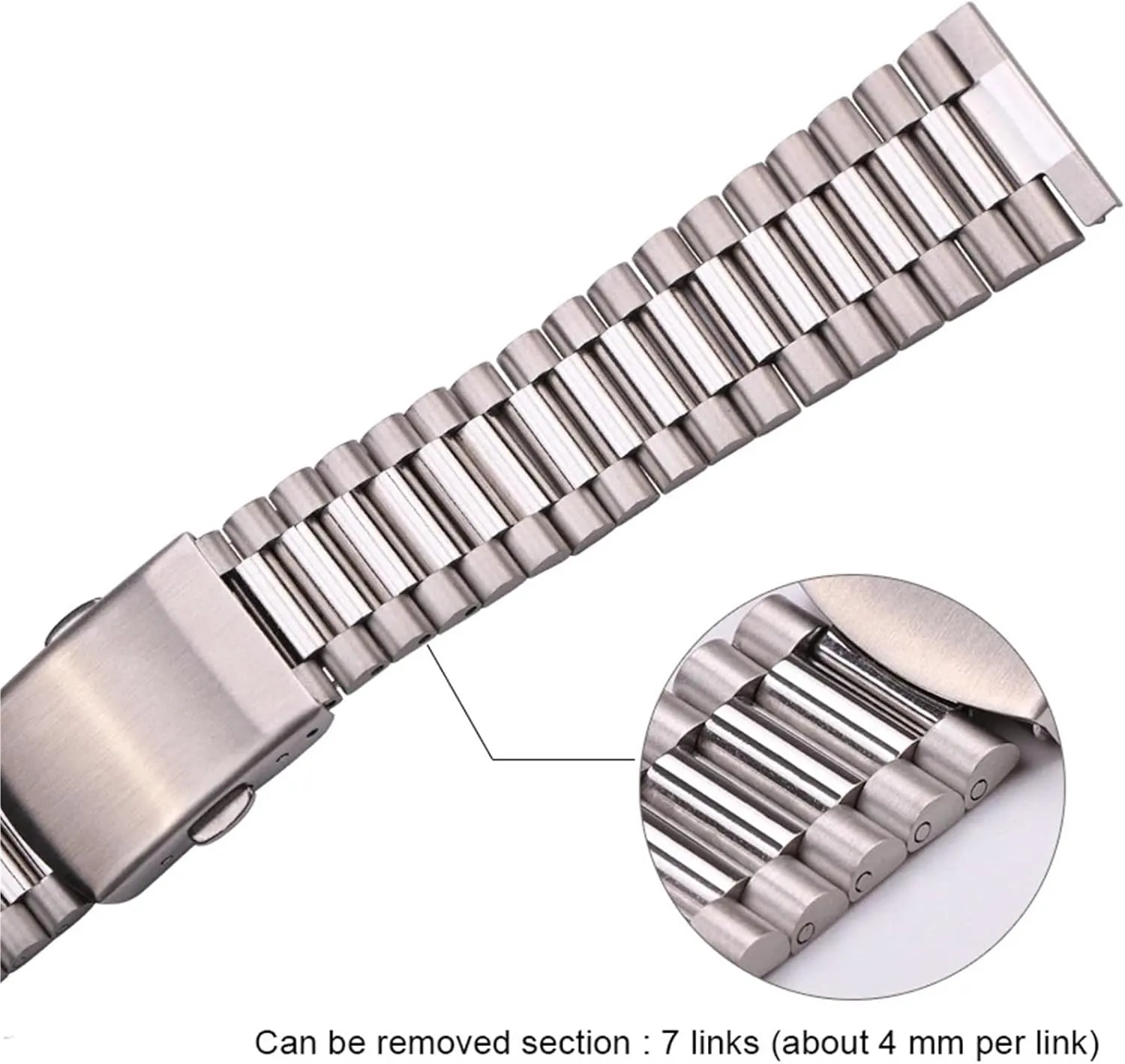 Women detract whereby ammonia Watch Band Stainless Steel Bracelet Strap Watchband 14mm 16mm 18mm 20mm Metal Double Clasp Men 