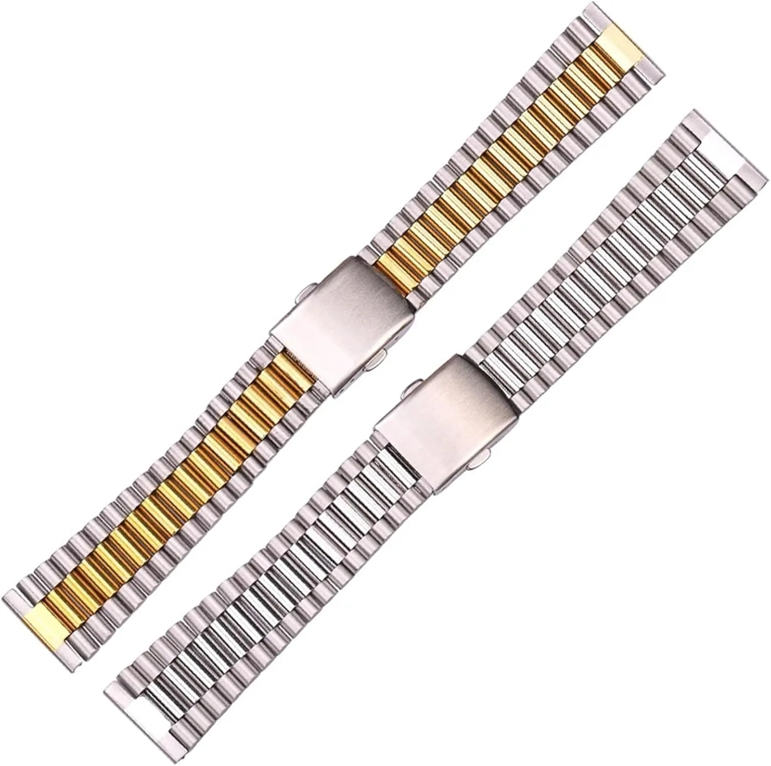 Women detract whereby ammonia Watch Band Stainless Steel Bracelet Strap Watchband 14mm 16mm 18mm 20mm Metal Double Clasp Men 