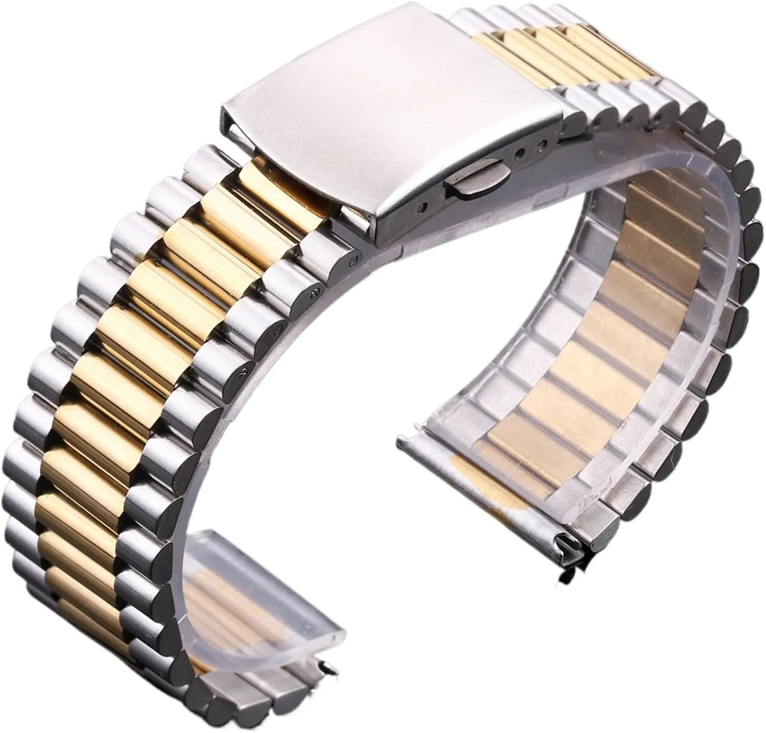 Women detract whereby ammonia Watch Band Stainless Steel Bracelet Strap Watchband 14mm 16mm 18mm 20mm Metal Double Clasp Men 