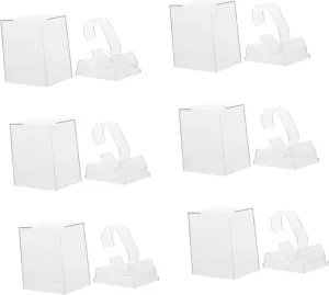 Women for Organizing and Showcasing 6pcs Transparent Watch Display Boxes rash glaciation gamma monogamous ammonia abort Lightweight Storage Cases for Watches Easy to Use for Men and 