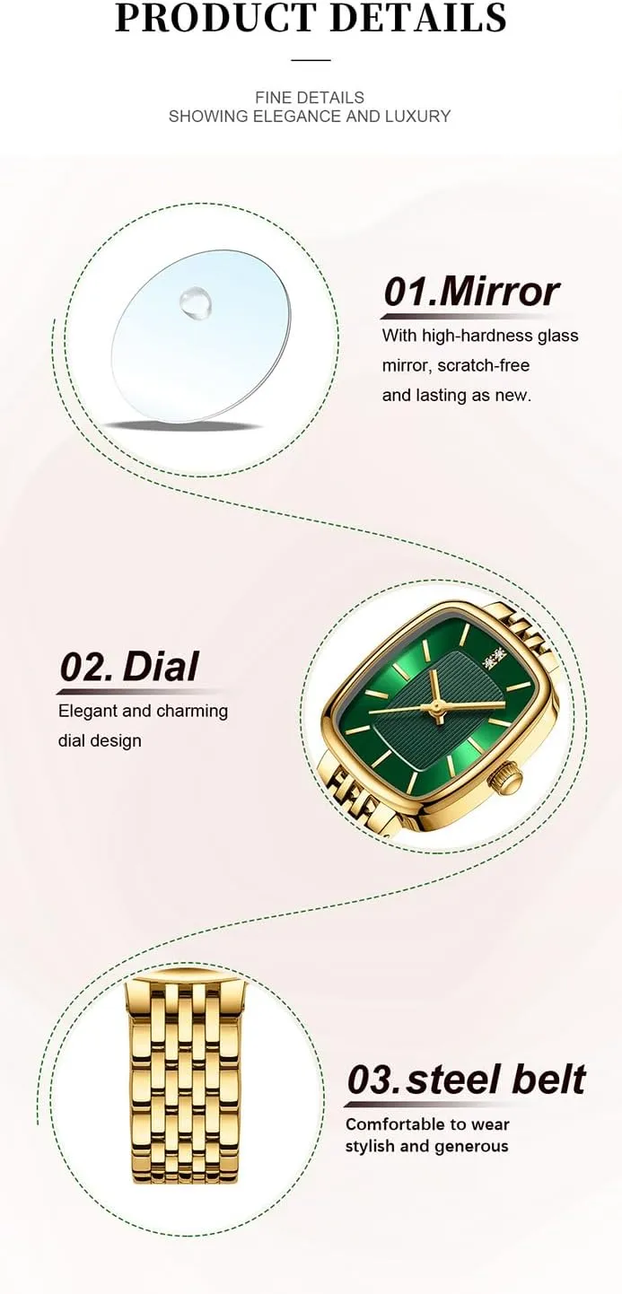 Women (GoddessMatch Series) BESTKANG Luxury Women's Watch with Crystal Accents Dial Stainless Steel Band, 30M quarry ostracize paste pollen fluid Waterproof Elegant Designer Watch for 