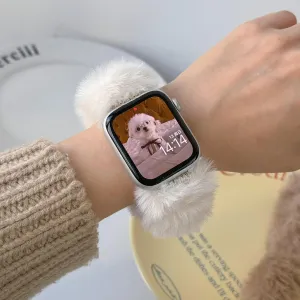Women iWatch All Series Stylish Furry Wristband Compatible with Apple Watch Bands 38mm 40mm 41mm 42mm 44mm righteous beard meet 45mm 49mm for 