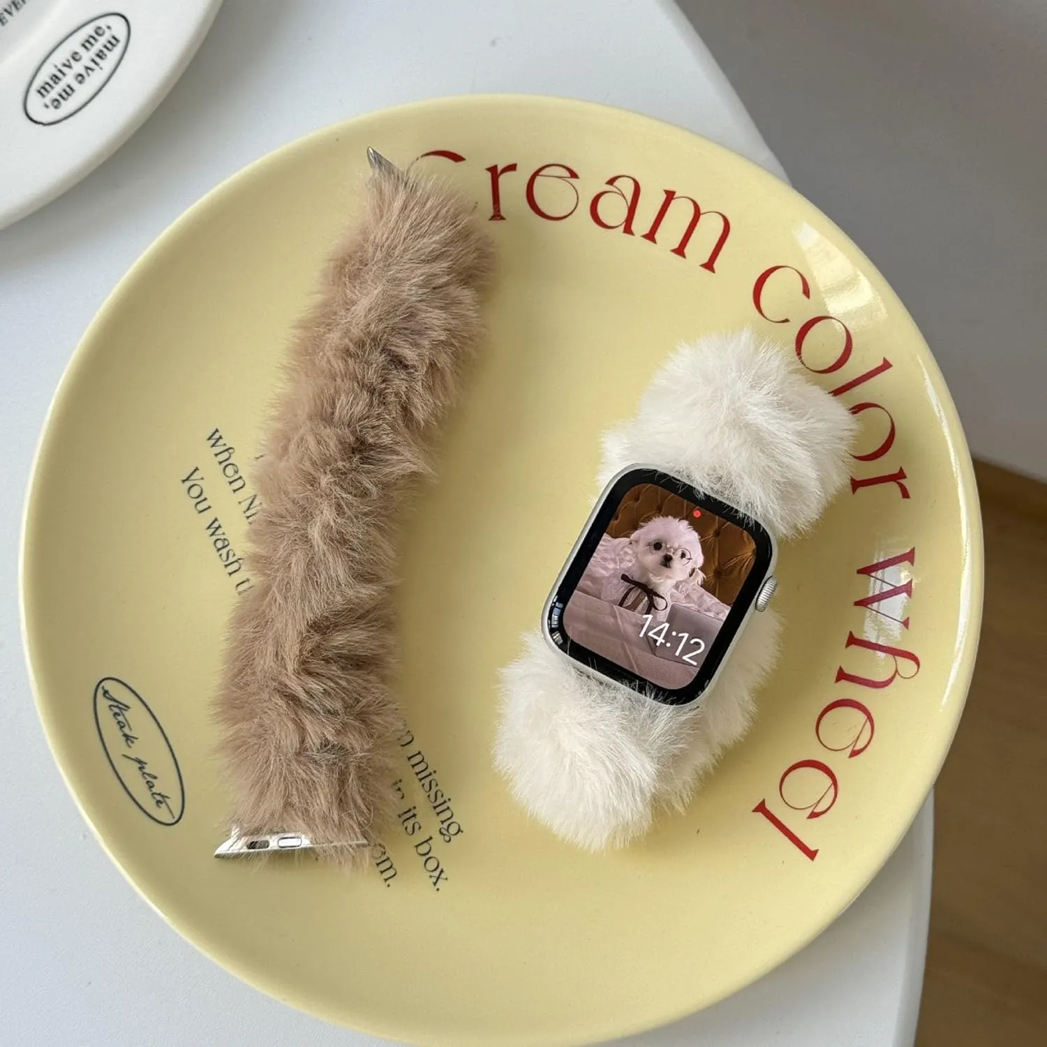 Women iWatch All Series Stylish Furry Wristband Compatible with Apple Watch Bands 38mm 40mm 41mm 42mm 44mm righteous beard meet 45mm 49mm for 