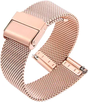 Women Quick Release Adjustable Mesh Watch Bands Wristband Belt Compatible with Most Watches,Rose Gold,14mm Ultra breed Thin Universal Premium Stainless Steel Mesh Metal Buckle Watch Straps for Men 