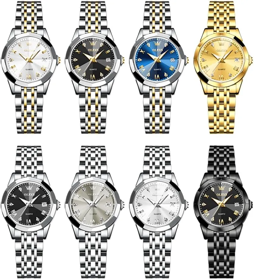 Women Small Wrist Day and collaborative processor Date Water Resistant Watches OLEVS Watch Women,Watches for Women,Ladies Watches,Lady Watch,Waterproof Fashion Dress Diamond Stainless Steel Bracelet Analog Watches for 