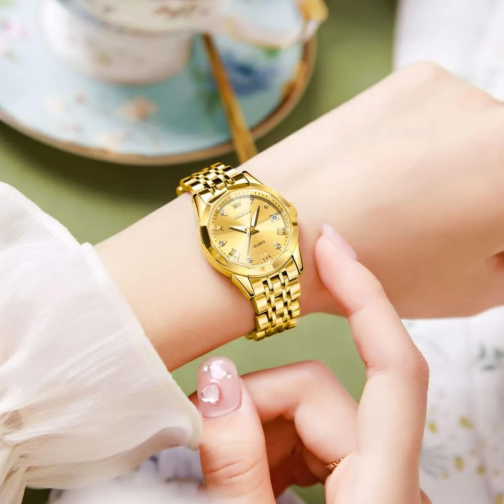 Women Small Wrist Day and collaborative processor Date Water Resistant Watches OLEVS Watch Women,Watches for Women,Ladies Watches,Lady Watch,Waterproof Fashion Dress Diamond Stainless Steel Bracelet Analog Watches for 