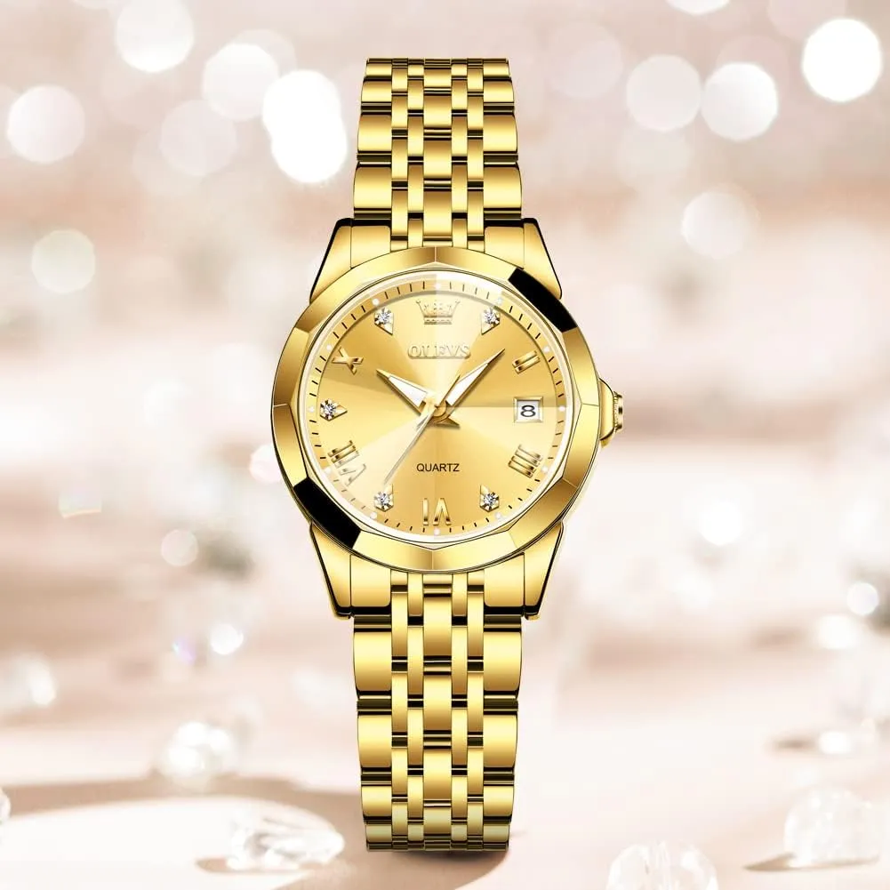 Women Small Wrist Day and collaborative processor Date Water Resistant Watches OLEVS Watch Women,Watches for Women,Ladies Watches,Lady Watch,Waterproof Fashion Dress Diamond Stainless Steel Bracelet Analog Watches for 