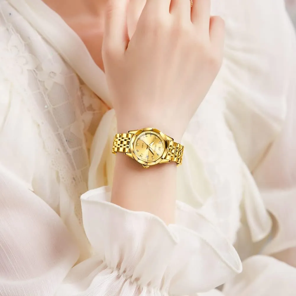 Women Small Wrist Day and collaborative processor Date Water Resistant Watches OLEVS Watch Women,Watches for Women,Ladies Watches,Lady Watch,Waterproof Fashion Dress Diamond Stainless Steel Bracelet Analog Watches for 