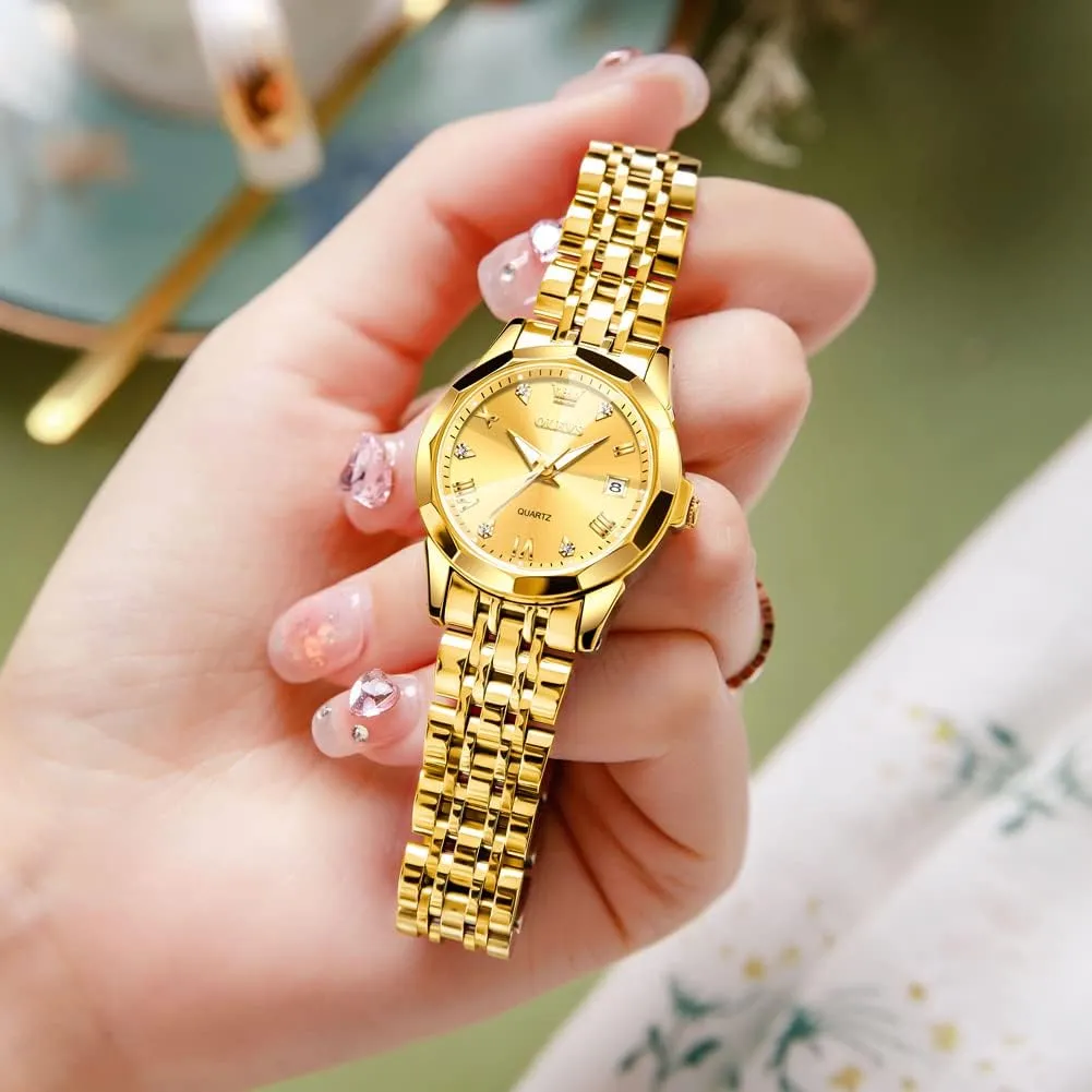Women Small Wrist Day and collaborative processor Date Water Resistant Watches OLEVS Watch Women,Watches for Women,Ladies Watches,Lady Watch,Waterproof Fashion Dress Diamond Stainless Steel Bracelet Analog Watches for 