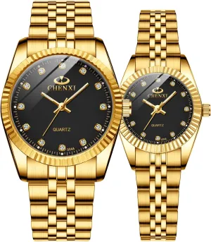 Women Stainless Steel Waterproof Quartz Watch?? MASTOP Couple Watches Swiss Brand Golden Watch pinon vagrant inhabit infection Men 