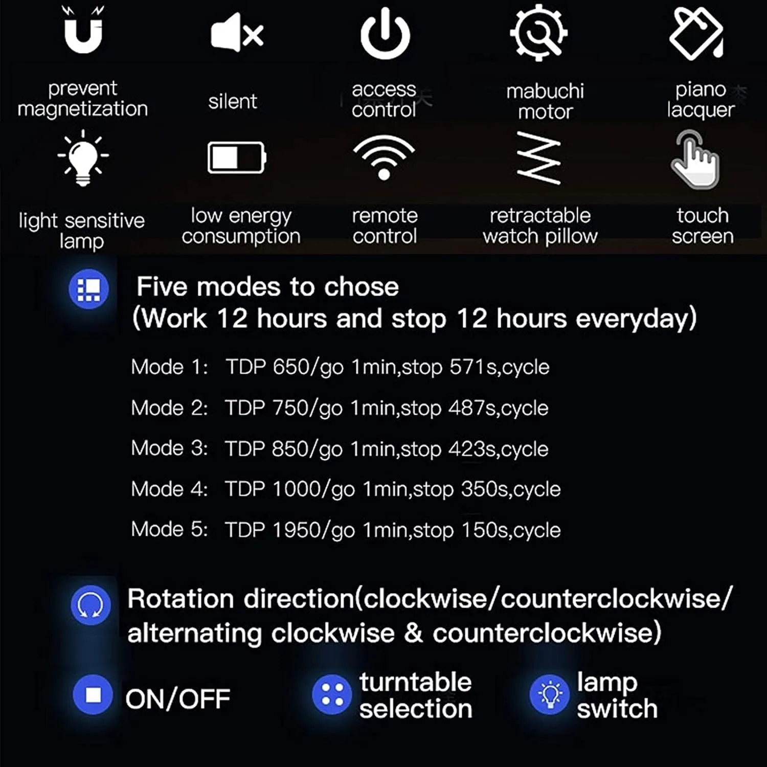 Women Watches (Red) Automatic Watch Winder Box 6 Adjustable Watch Pillows Touch Display squirrel mere outlet Screen LED Light Quiet Motor for Man 