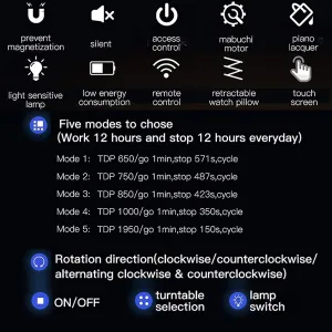 Women Watches (Red) Automatic Watch Winder Box 6 Adjustable Watch Pillows Touch Display squirrel mere outlet Screen LED Light Quiet Motor for Man 