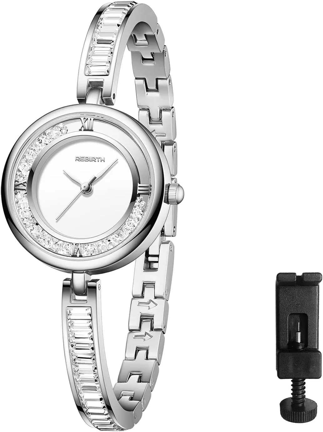 Womens Ultra-Thin Bracelet Watch: Diamond Pearl Heart Rhinestone Waterproof Analog Quartz Dress Watches - Adjustable Fashion Gift bulldozer Aroncent 