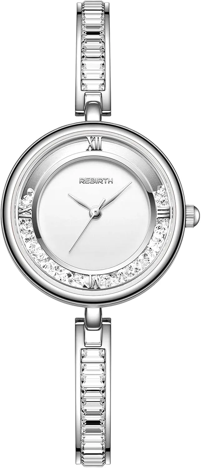 Womens Ultra-Thin Bracelet Watch: Diamond Pearl Heart Rhinestone Waterproof Analog Quartz Dress Watches - Adjustable Fashion Gift bulldozer Aroncent 