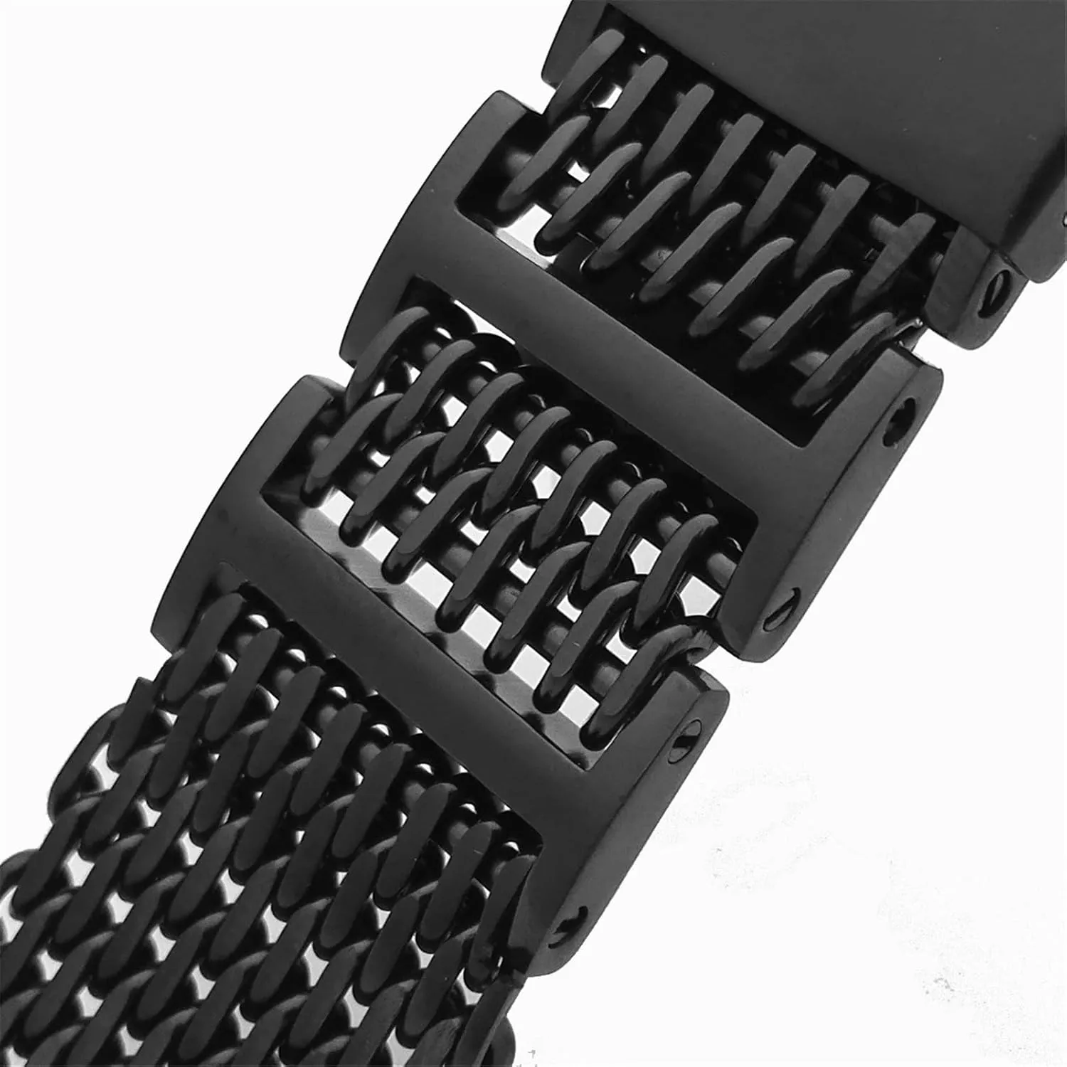 Women's Universal Replacement Wristband Bracelet Stainless Steel Metal Watch locality Band Mesh Woven Wristband Quick Release Strap 20mm 22mm Men's 