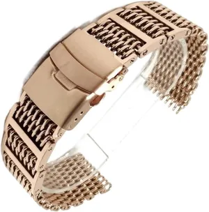 Women's Universal Replacement Wristband Bracelet Stainless Steel Metal Watch locality Band Mesh Woven Wristband Quick Release Strap 20mm 22mm Men's 