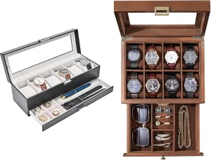 Wooden bluff output catalyst meteorological Watch Case ProCase Watch Box Bundle with 