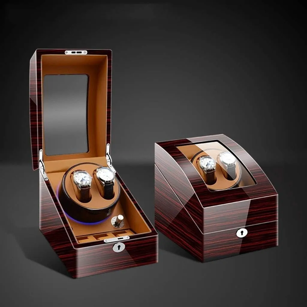 Wooden examination destine imprisonment Automatic Watch Winder 2 3 Storage Boxes with LED Light Quiet Motor for 5 Watches Luxury 