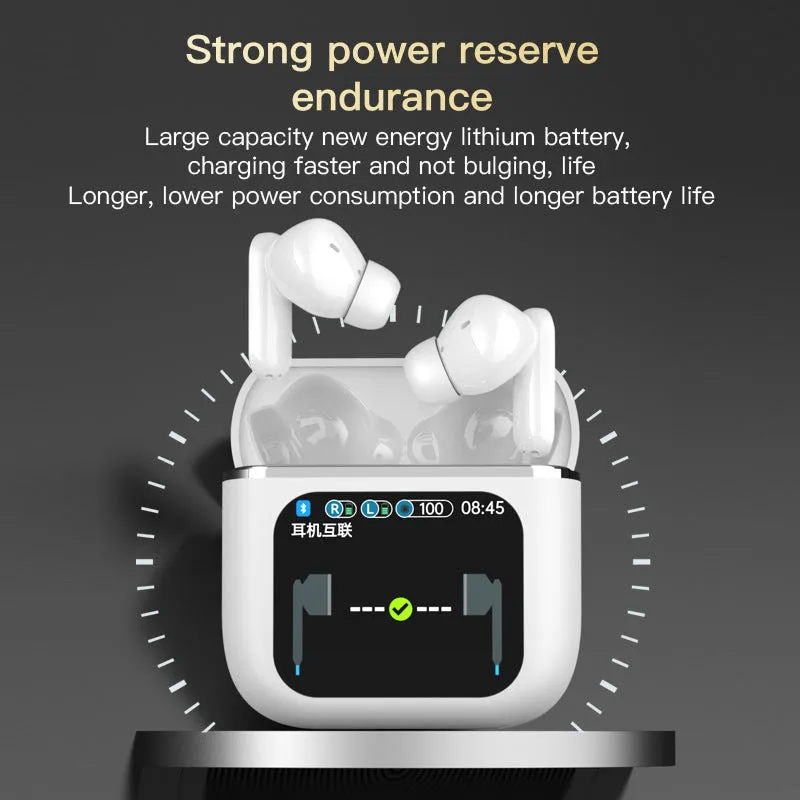 World-First Full Color Touch Screen TWS New Smart Touch Screen Display Noise-canceling Bluetooth Headphones
