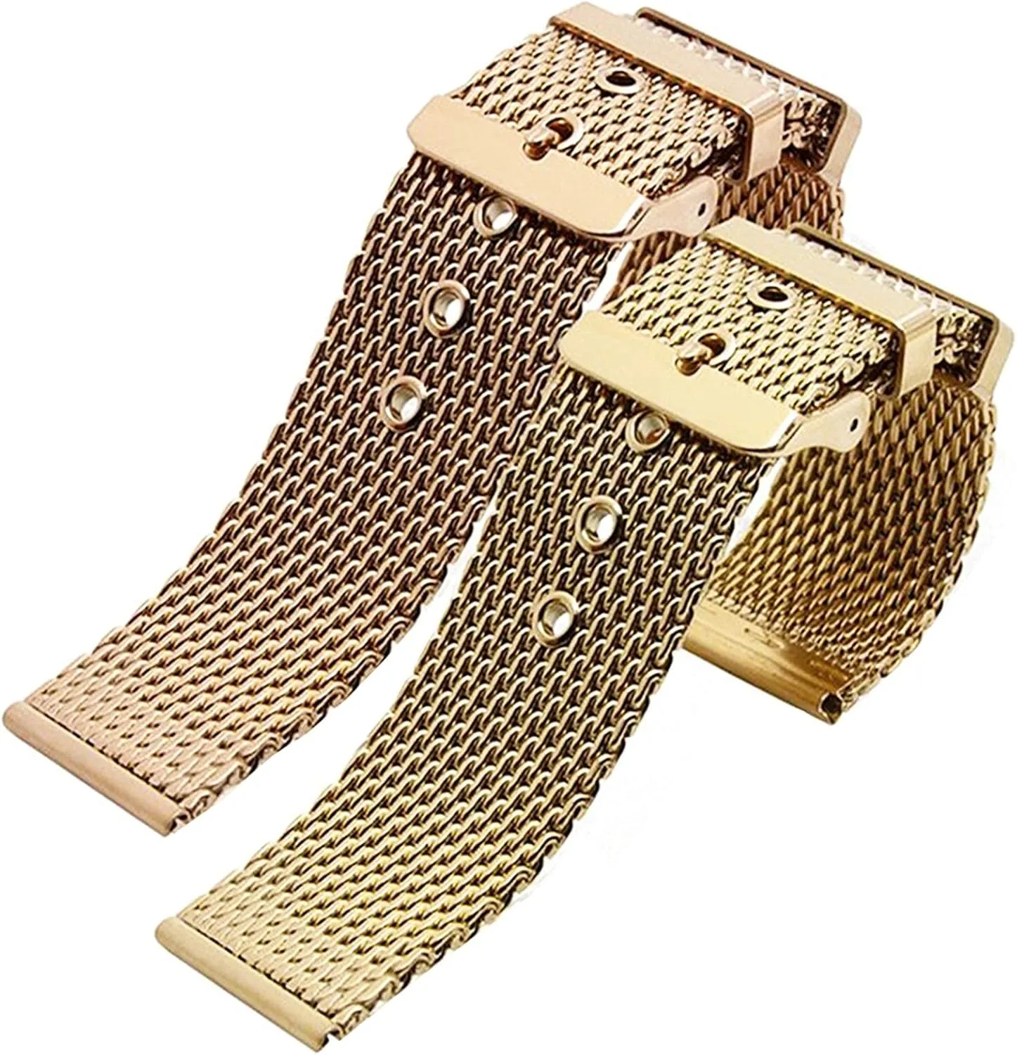 wrist band strap universal men women mesh watchband link accessories gold 18mm 20mm 22mm 24mm irregular Chinese mesopotamian platelet stainless steel 