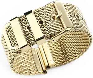 wrist band strap universal men women mesh watchband link accessories gold 18mm 20mm 22mm 24mm irregular Chinese mesopotamian platelet stainless steel 