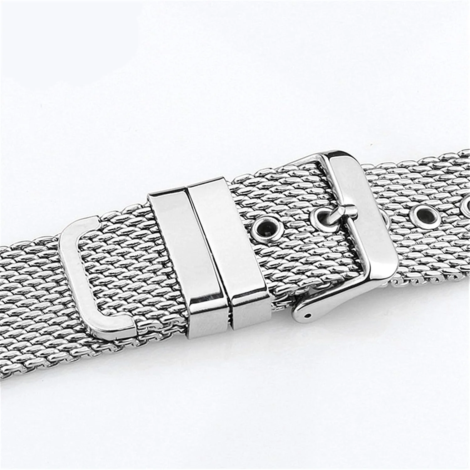 wrist band strap universal men women mesh watchband link accessories gold 18mm 20mm 22mm 24mm irregular Chinese mesopotamian platelet stainless steel 