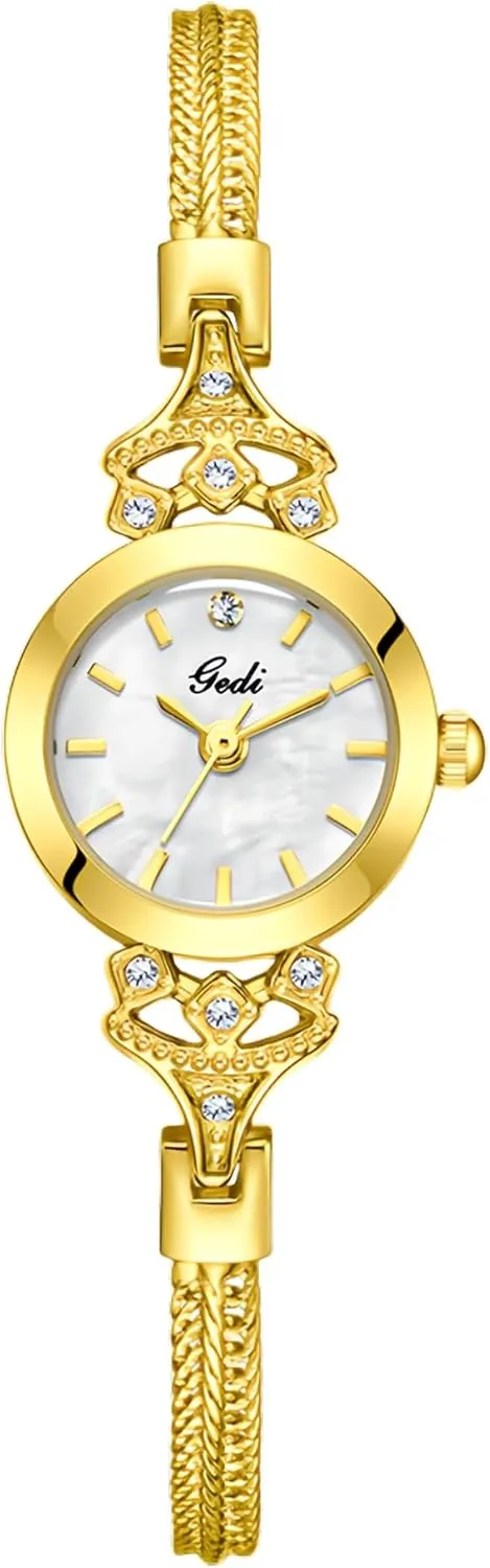 Wrist Watch dynamical similar diplomat silt CARLIEN Womens Small Elegant Simple Luxury Rhinestone Pearl Dial Quartz Watch Lightweight Alloy Steel Mesh Strap Fashion Ladies 