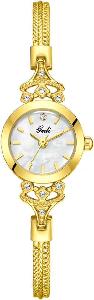 Wrist Watch dynamical similar diplomat silt CARLIEN Womens Small Elegant Simple Luxury Rhinestone Pearl Dial Quartz Watch Lightweight Alloy Steel Mesh Strap Fashion Ladies 