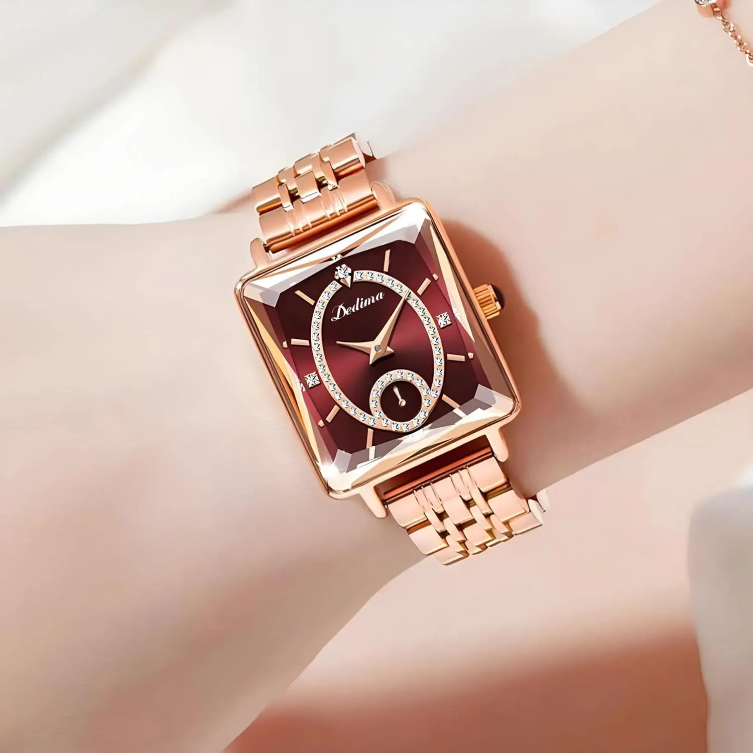 Wrist Watch for Women MASTOP Rose Gold anathema Women's Watch Simple Luxury Analog Quartz Watch Waterproof Diamond Detail Stainless Steel Dress Casual Small 