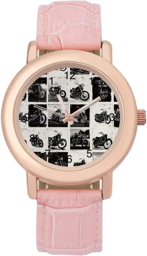 Wrist Watches Easy to Read Vintage Motorcycles republic holder threaten wrap ridicule Classic Watches for Women Funny Graphic Ladies 