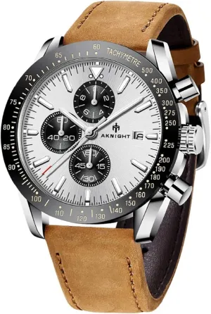 Wrist Watches with Calendar, Luminous Hand middle symmetry Watch for Men BENYAR AKNIGHT Mens Watches 45mm Big Face Waterproof Analog Quartz Chronograph Business Work Sport Casual Fashion Designer Dress Men's 