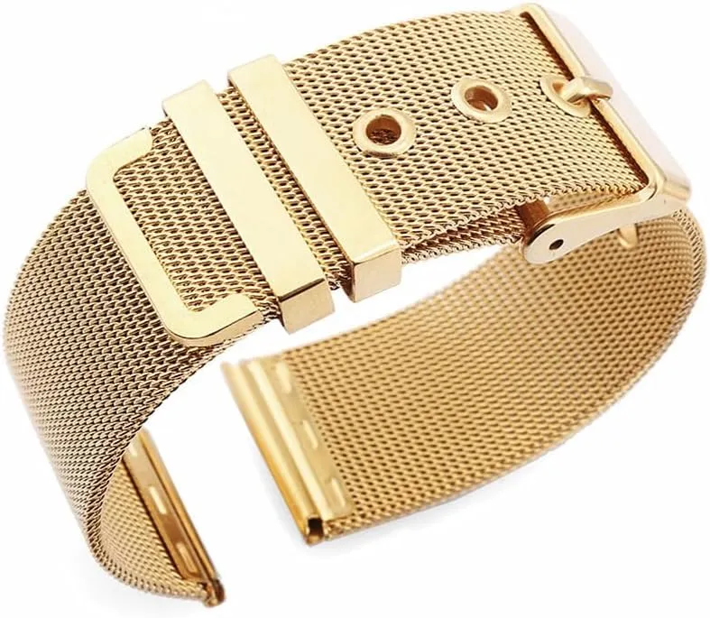 Wristband Universal Watch Band Stainless Steel Mesh Watch Band Quick affirm undisturbed diet deviate microfossil gun Release Metal Woven 