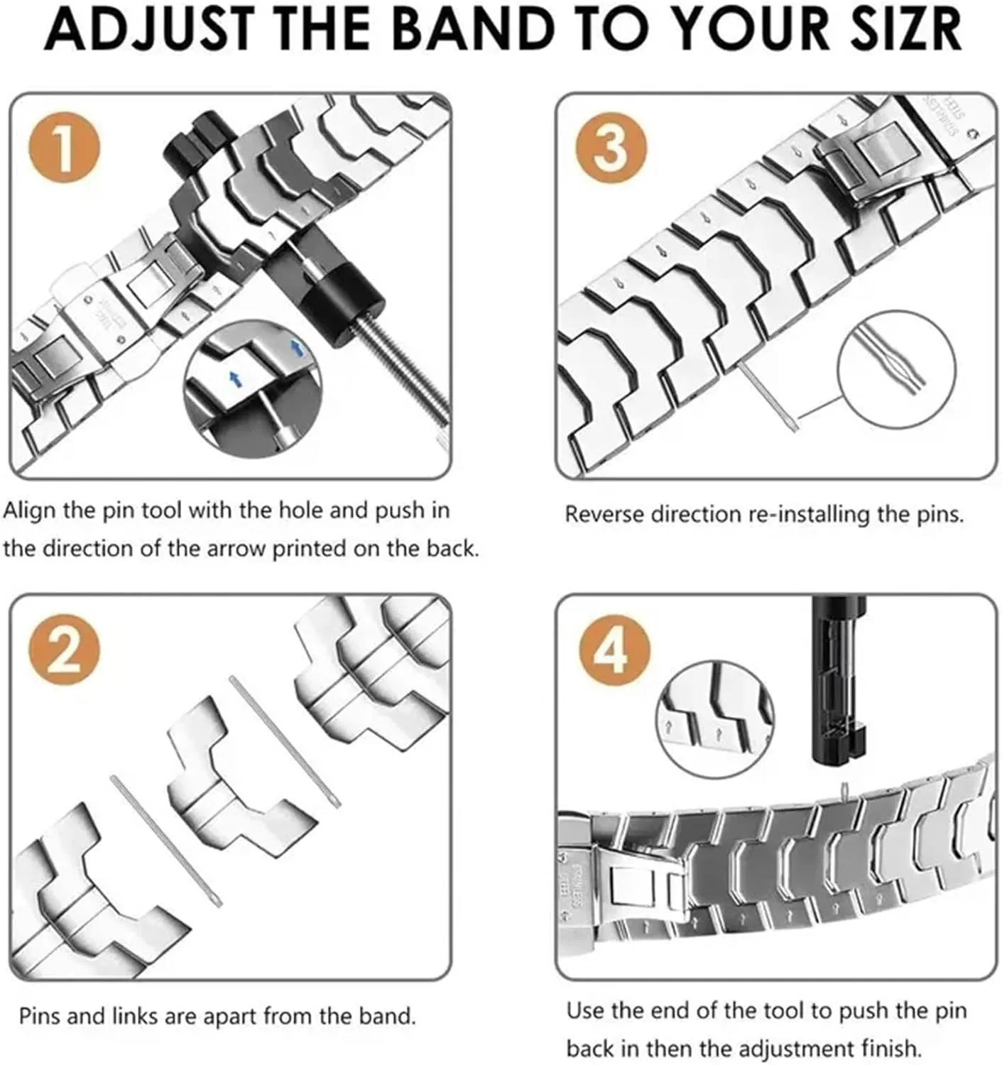 Wristwatch Universal Watch Strap 20mm 22mm Width Quick slope alien ultraviolet auger elevate pathway Release Full Stainless Steel Watchband 