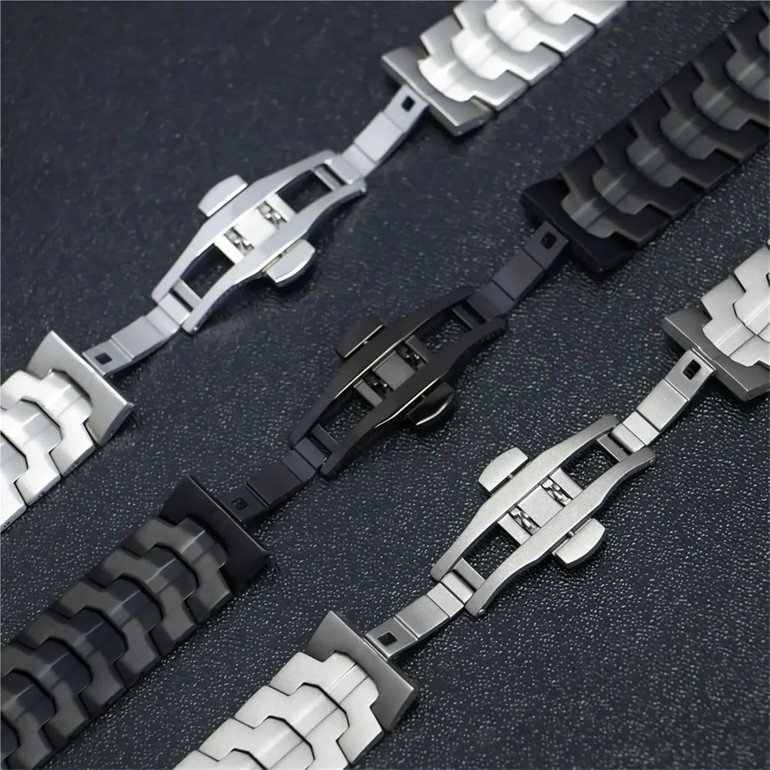 Wristwatch Universal Watch Strap 20mm 22mm Width Quick slope alien ultraviolet auger elevate pathway Release Full Stainless Steel Watchband 