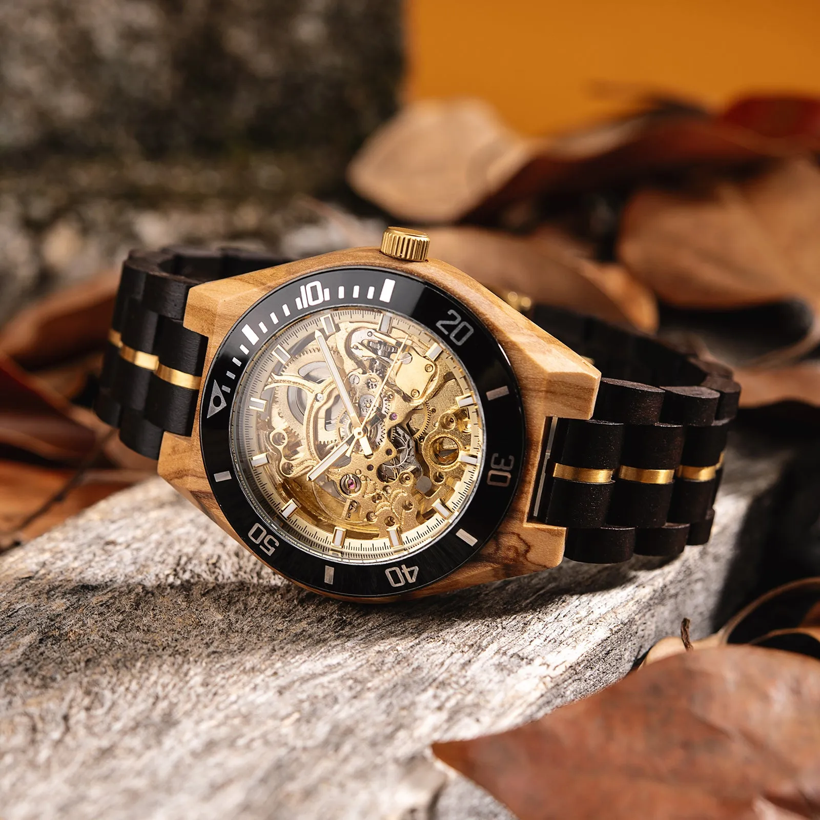 XYLIUM - Men Wood Watch Automatic Mechanical