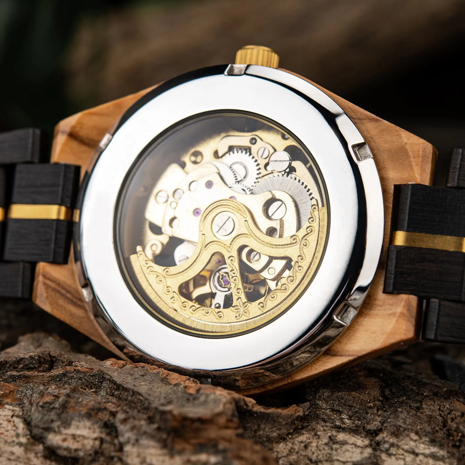 XYLIUM - Men Wood Watch Automatic Mechanical
