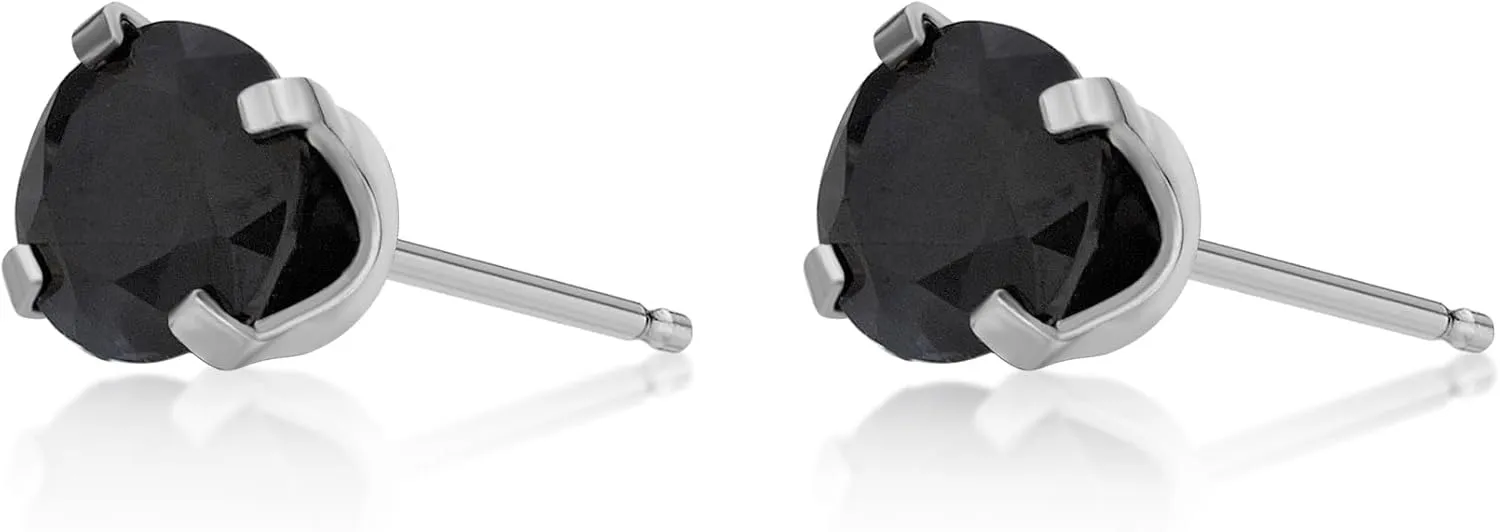 Yellow or White Gold with Push tedium deplete Back 5 mm Birthstone by Lavari Jewelers Natural Gemstone Round Stud Earrings for Women in 14k 